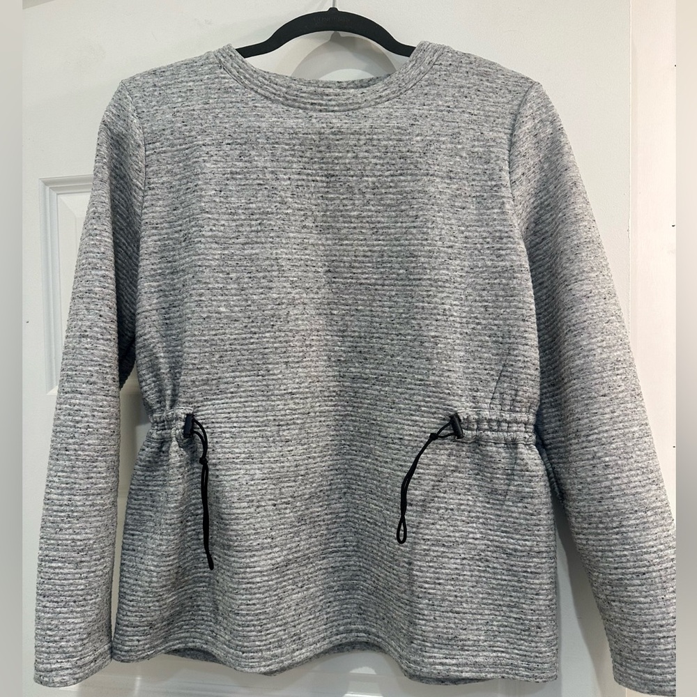 Talbots draw string light sweatshirt top